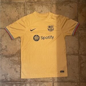 Nike Barcelona Gold Replica Jersey with Multicolor Accents